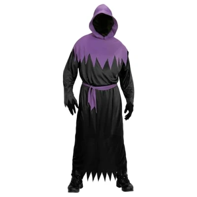 Afbeelding van Widmann Beul &amp; Magere Hein Kostuum Spook Van De Kerker Jongen Zwart Maat 140 Halloween Verkleedkleding