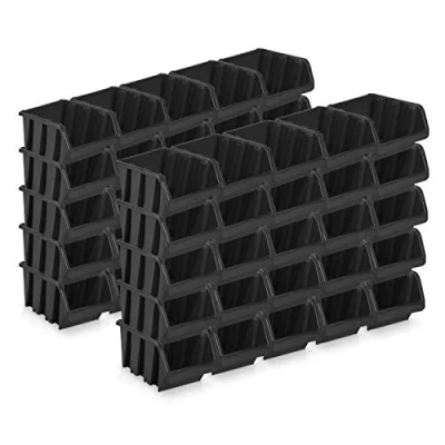 Afbeelding van 50 stuks opbergdozen maat 2 zwart (15,5 x 10 7 cm)