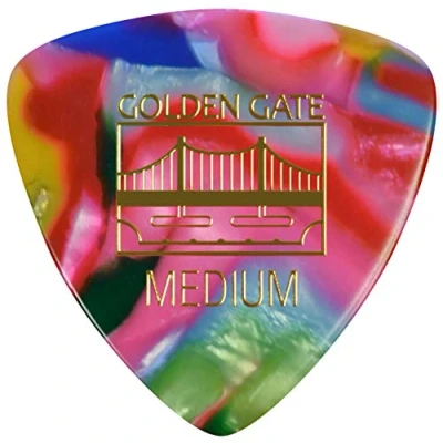 Afbeelding van Golden Gate MP 421 afgeronde driehoek vorm gitaar picks, 0,75 mm dikte, ivoroid