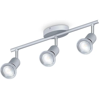 Afbeelding van B.K.Licht LED opbouwspots met 3 lichtpunten GU10 fitting draaibare plafondspots incl. 3x 4.000K 400Lm