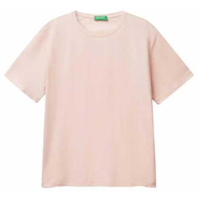 Afbeelding van United Colors of Benetton IN Lightweight Tshirt basic, Heren, Maat: Large, Pink