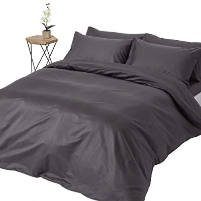 Afbeelding van Homescapes perkaal beddengoed 200 x cm antraciet, 100% Egyptisch katoen, 1000 thread count