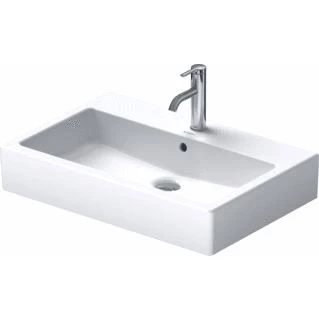 Afbeelding van Duravit Vero wastafel 70x47cm met kraangat en overloop wondergliss wit