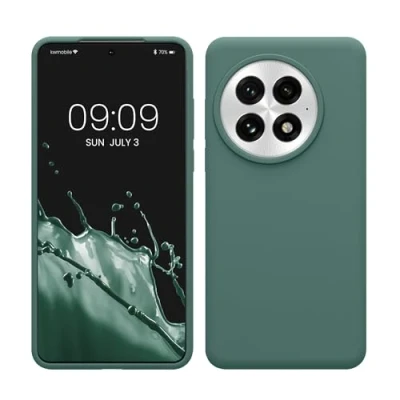 Afbeelding van kwmobile telefoonhoesje geschikt voor OnePlus 13 Hoesje met siliconen coating Smartphone case in dennengroen