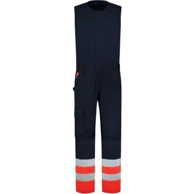 Afbeelding van Tricorp Bodybroek High Vis 753008 Mannen Ink/Rood 56