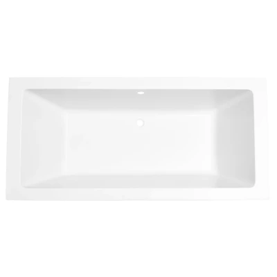 Afbeelding van Xellanz Wiesbaden Santino SQ inbouw duo ligbad 190x90x49 cm acryl glans wit