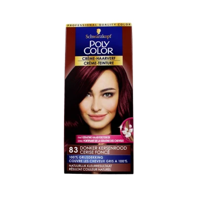 Afbeelding van Schwarzkopf Poly Color Creme Haarverf 83 Donker Kersenrood
