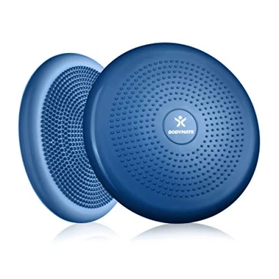 Afbeelding van BODYMATE Balkussen Diameter 34 cm incl. pomp Zitbalkussen, luchtkussen, balanskussen, noppenkussen Voor core , fitness revalidatie coördinatie en rugtraining