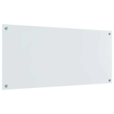 Afbeelding van vidaXL Keuken Achterwand Wit Glas 110 x 50 cm Duurzaam