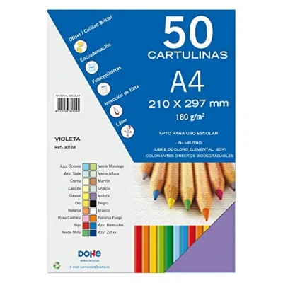 Afbeelding van DOHE 30104 verpakking met 50 kaarten, A4, violet