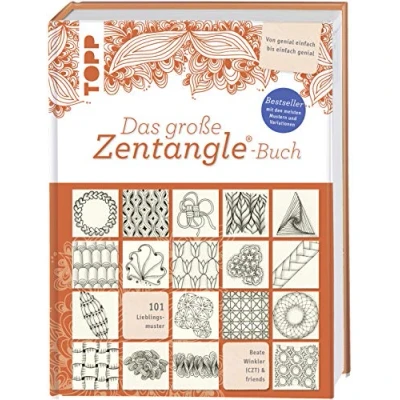 Afbeelding van Das große Zentangle® Buch: Bestseller Mit den meisten Mustern und Variationen. 101 Lieblingsmuster. Von genial einfach bis genial. Bijou Format.