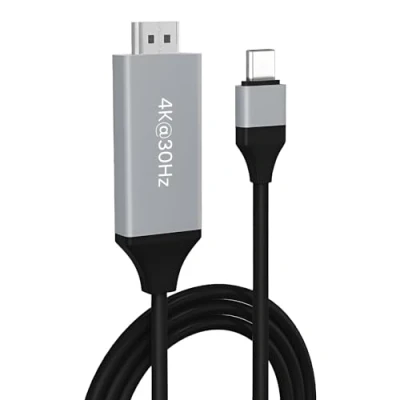 Afbeelding van MMOBIEL USB C naar HDMI Kabel 2m 4K@30Hz Thunderbolt 3 Adapter Geschikt voor MacBook Pro / Air, iPhone 15, iPad Pro, iMac, Samsung Galaxy, Chromebook, Dell, HP en meer