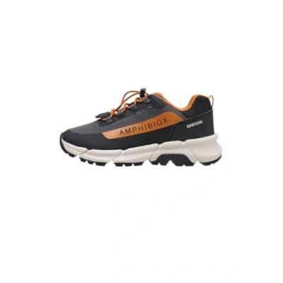 Afbeelding van Geox J Flexyper Sneakers laag voor kinderen, Maat: 35, dark grey orange Kunststof