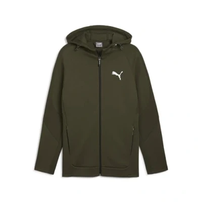Afbeelding van Puma Evostripe Fullzip Sweater met rits, Heren, Maat: Large, Dark olive