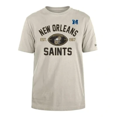 Afbeelding van New ORLEANS SAINTS Era Cap NFL Regular T Shirt Distressed Zeefdruk Team Graphic Stone Unisex