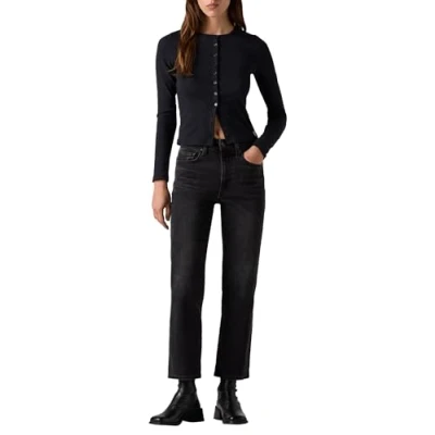 Afbeelding van Levi&#039;s 725 Authentic KICK BOOT Bootcut jeans, Dames, Maat: 34x29, Black denim