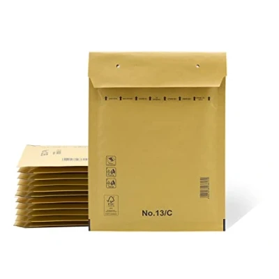 Afbeelding van OFITURIA 5 Sobres Acolchados de Papel Burbuja Interior Polietileno, Color Marrón, Bolsas para Envíos con Capacidad Albergar Documentos una superficie máxima 150x215 mm, COM0325