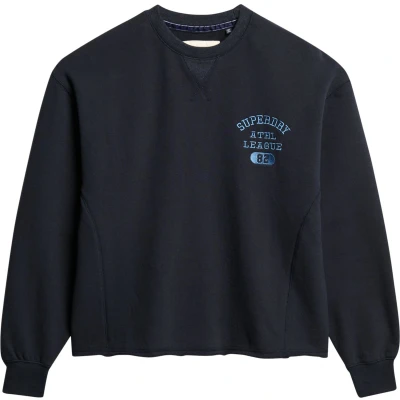 Afbeelding van Superdry Athletic Essentials Loose Sweater, Dames, Maat: 36, Eclipse navy