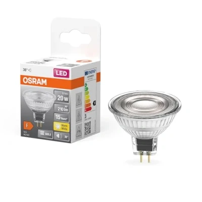 Afbeelding van OSRAM Ster reflector LED lamp, GU5.3 basis helder glas ,Warm wit (27 K), 21