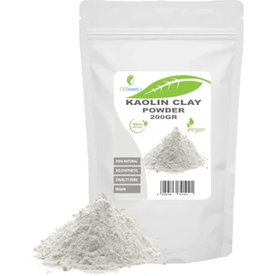 Afbeelding van Witte Kaolin Klei 200 gr DIY Gezichtsmaskers, Lichaamsmasker, Haarmasker, Zachte Peelings En Scrubs, Zeep Maken, Anti Aging &amp; Huidversteviging, Natuurlijk Chemicaliënvrij