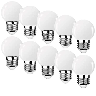 Afbeelding van ProCrus ledlamp, 3W, E27, G45 gloeilamp, vervangt 20W warmwit, verlichting, stralingshoek 360 graden, niet dimbaar, energielabel G, verpakking van 10 stuks