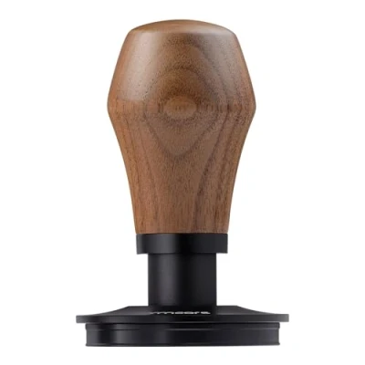 Afbeelding van Normcore 58 mm Espresso Koffie Sabotage V4 Veerbelaste Met Titanium PVD Coating Platte Basis 15 lbs/25 lbs/13,6 kg Vervangende Veren, Echt Amerikaans Walnoot Handvat