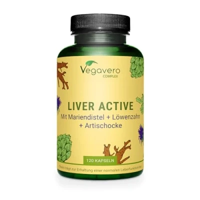 Afbeelding van Vegavero LEVER Complex Mariadistel, artisjok, paardenbloem, choline &amp; witlof Met Silymarin Cynarin Hooggedoseerde extracten Geen toevoegingen Vegan
