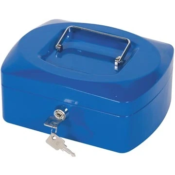 Afbeelding van Q CONNECT geldkoffer, 205 x 160 85 mm, blauw geldkoffer