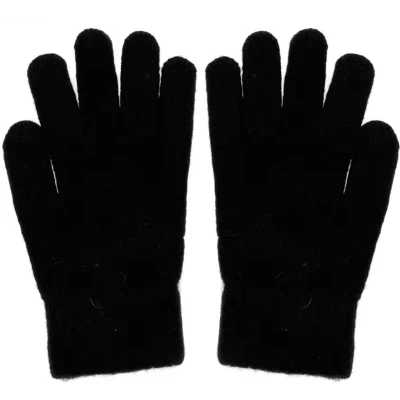 Afbeelding van Zwarte basic handschoenen Unisex Warme handen One size Zwart Poly acryl CHPN