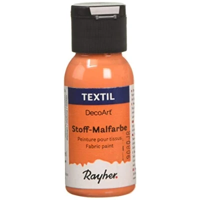 Afbeelding van Rayher 38500216 textielverf, textielverf meloen, fles 34 ml, zeer dekkend, crèmige acrylverf speciaal voor textiel, wasbestendig