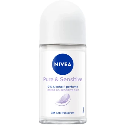 Afbeelding van 3x Nivea Deodorant Roller Sensitive&amp;Pure 50 ml