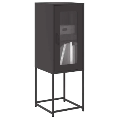 Afbeelding van vidaXL Dressoir 36x39x107 cm koudgewalst staal zwart
