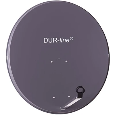 Afbeelding van DUR line MDA Satellietschotel, 90 cm, antraciet, aluminium satellietschotel met LNB feedhouder, satellietanten/spiegelinstallatie [digitaal, camping, Astra 19,2, DVB S/S2, Full HD, 4K, 3D]