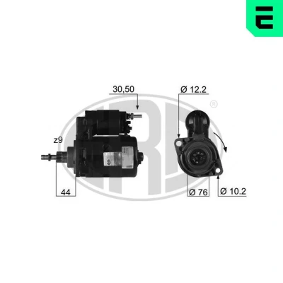 Afbeelding van ERA 220356A Startmotor 12V 0,8kw 30,50 76mm VOLKSWAGEN: TRANSPORTER 3 Bus, 3, Kasten