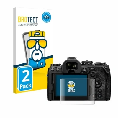 Afbeelding van BROTECT Screenprotector voor Olympus OM System 1 Mark II Folie Beschermfolie transparant volledig dekking (2 Stuks)
