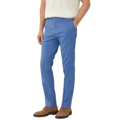 Afbeelding van Hackett London Heren Ultra Lw Chino K Broek, Blauw (Avio), 36W/28L, 36W / 28L