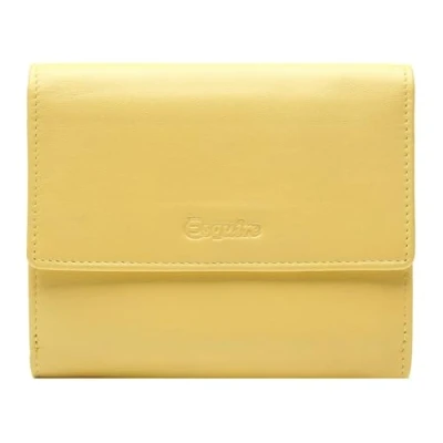 Afbeelding van Esquire Leren Portemonnee Viktoria Wallet With Flap Yellow Geel