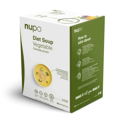Afbeelding van NUPO Diet Soup Vegetable Premium dieet soep om af te vallen, complete maaltijdvervanger 12 porties, glutenvrij, GMO vrij