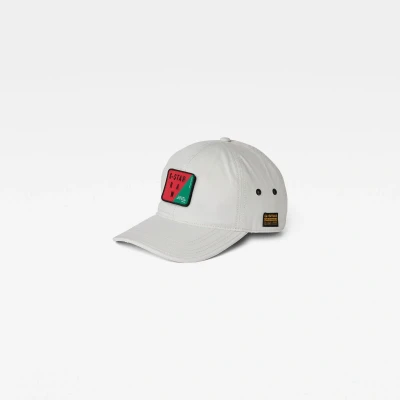 Afbeelding van G STAR RAW Avernus Badge Baseball Cap voor heren, Grijs (oyster mushroom D387 D607), Eén maat
