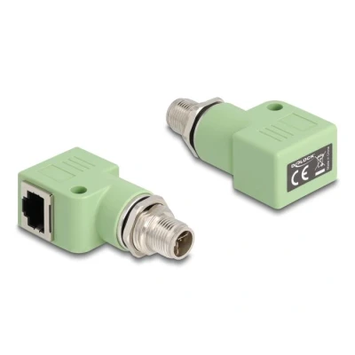 Afbeelding van Delock M12 Adapter X kodiert 8 Pin Stecker zu RJ45 Buchse Cat.5e mit B