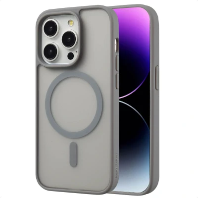 Afbeelding van Apple iPhone 14 Pro MagSafe Hoesje Kunststof imoshion Hardcase/Backcover Grijs Telefoonhoesje
