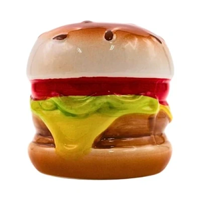 Afbeelding van Keramische spaarpot als Hamburger Cheeseburger Burgerspaarpot Saving Box, afmetingen L/B/H: ca. 10 x cm, Burger