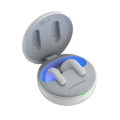 Afbeelding van LG TONE Free DT80Q In ear bluetooth hoofdtelefoon met Dolby Atmos geluid, MERIDIAN technologie, ANC (Active Noise Cancellation), UVnano &amp; IPX4 spatwaterdicht, wit