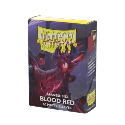 Afbeelding van Arcane Tinmen Dragon Shield Sleeves Matte Japanese: Blood Red 60CT Card are Smooth &amp; Tough Compatible with Yugioh Cardfight Vanguard (AT 11150)