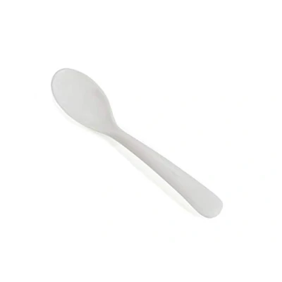 Afbeelding van Kimmel Eierlepel, babylepel, dessertlepel, 6 stuks, herbruikbaar, kunststof, wit