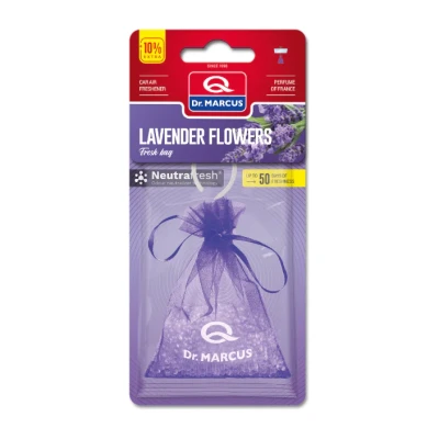 Afbeelding van Dr. Marcus Lavender Flowers Fresh bag luchtverfrisser met neutrafresh technologie Geurhanger Tot 50 dagen geurverspreiding 20 Gram