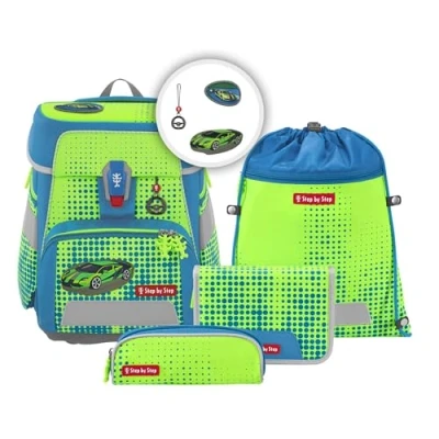 Afbeelding van Step by Space Neon Schooltas set 5 delig