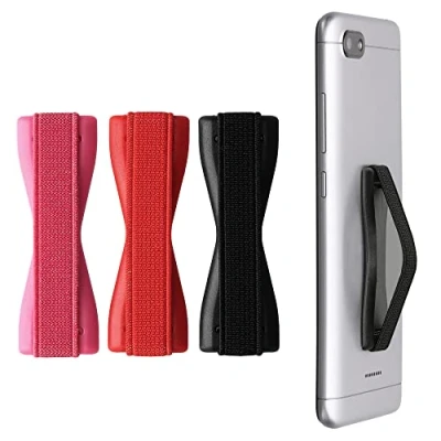 Afbeelding van kwmobile vingerhouder voor smartphone Vingergreep telefoon Zelfklevende finger holder Set van 3 In zwart / rood donkerrood