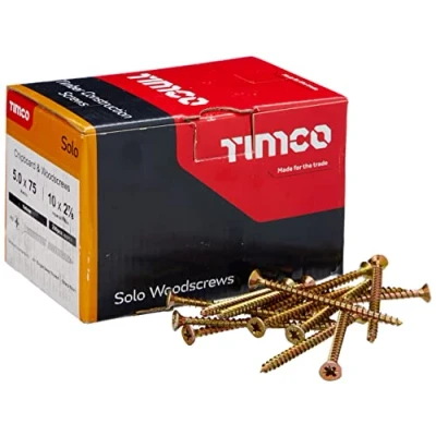 Afbeelding van TIMco 50075SOLOC PZ2 CSK ZYP Solo Houtschroef 5.0 x 75 Geel (Doos van 200)