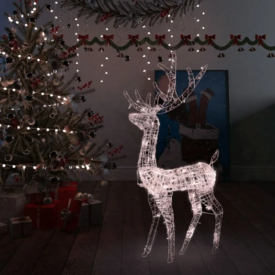 Afbeelding van Kerstversiering rendier 140 LED&#039;s 120 cm acryl warmwit